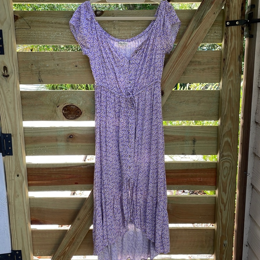 Purple floral dress